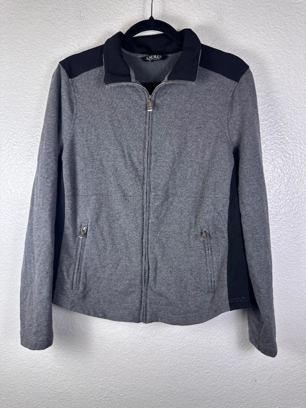 Ralph Lauren Gray Zip Front Jacket. Sz XL.